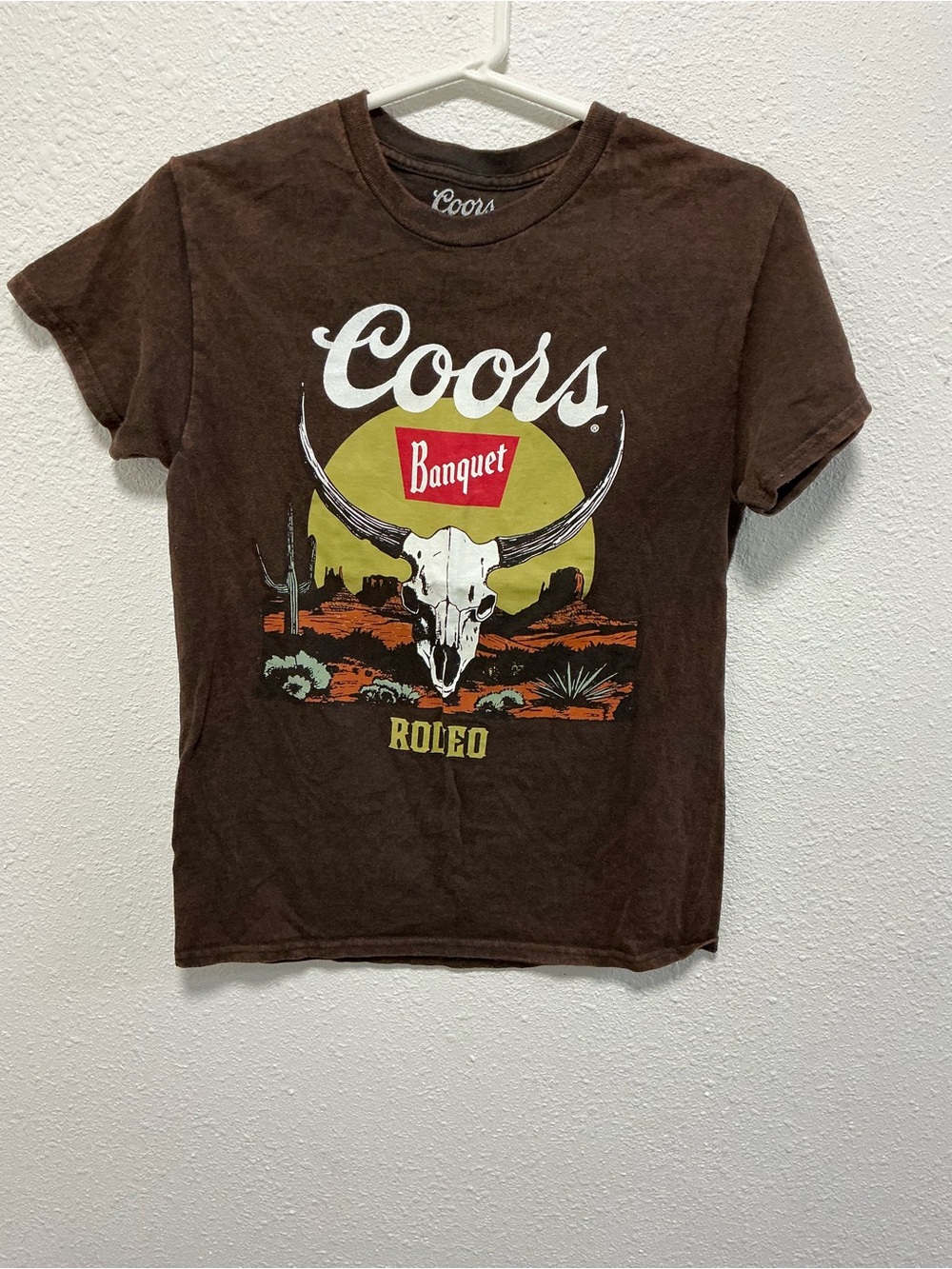 Coors Banquet Brown Short Sleeve Rodeo Graphic Tee